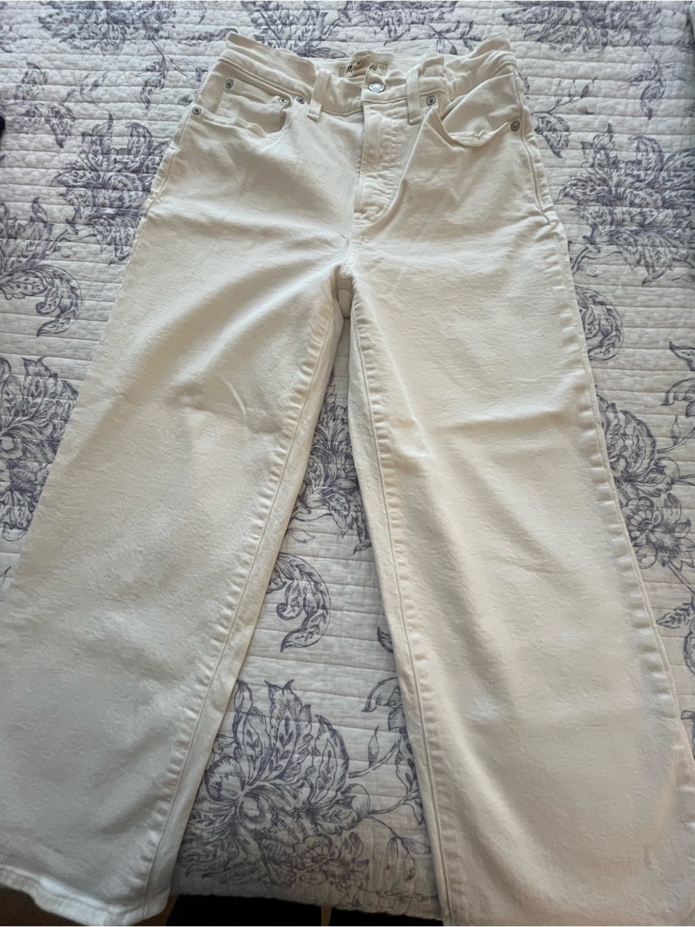 Madewell The Perfect Vintage Wide-Leg Crop Jeans 27 Petite